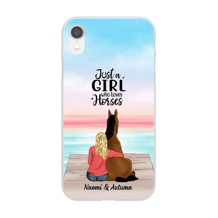 Just A Girl Who Loves Horses - Personalized Phone Case Horse, Custom Horse Girl Case for Horse Lovers, Case For Iphone/Samsung