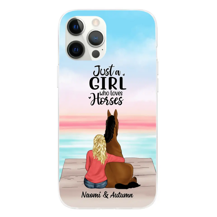 Just A Girl Who Loves Horses - Personalized Phone Case Horse, Custom Horse Girl Case for Horse Lovers, Case For Iphone/Samsung