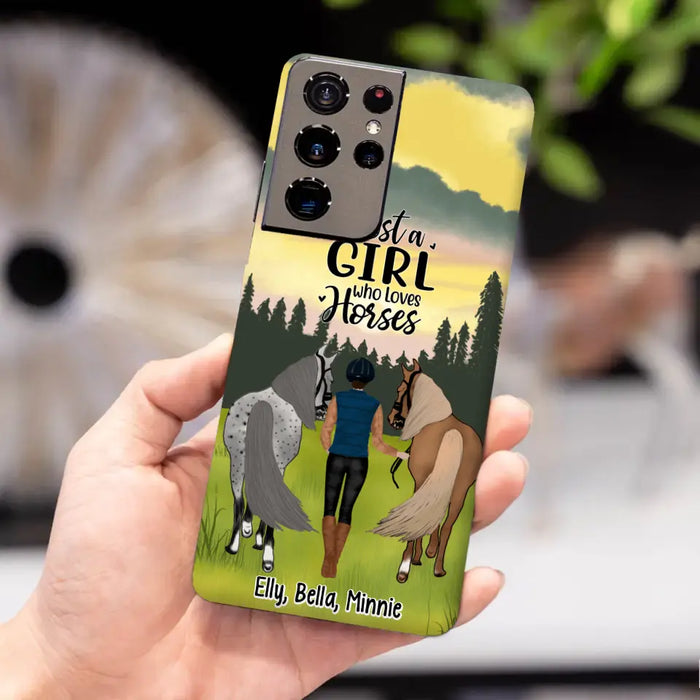 Just A Girl Who Loves Horse - Personalized Phone Case Horse, Custom Horse Girl Case for Horse Lovers, Case For Iphone/Samsung