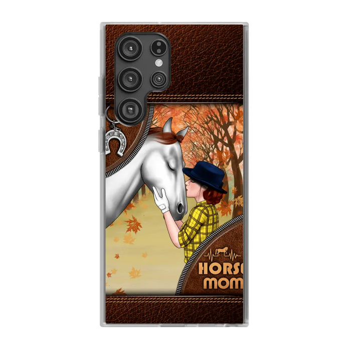 Horse Mom - Personalized Gifts Custom Horse Phone Case for Mom, Horse Lovers, Case For Iphone/Samsung