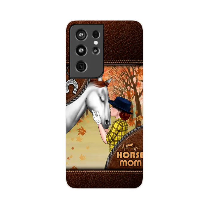 Horse Mom - Personalized Gifts Custom Horse Phone Case for Mom, Horse Lovers, Case For Iphone/Samsung