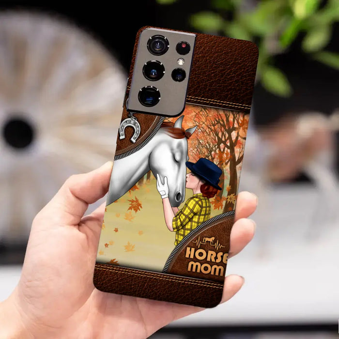 Horse Mom - Personalized Gifts Custom Horse Phone Case for Mom, Horse Lovers, Case For Iphone/Samsung