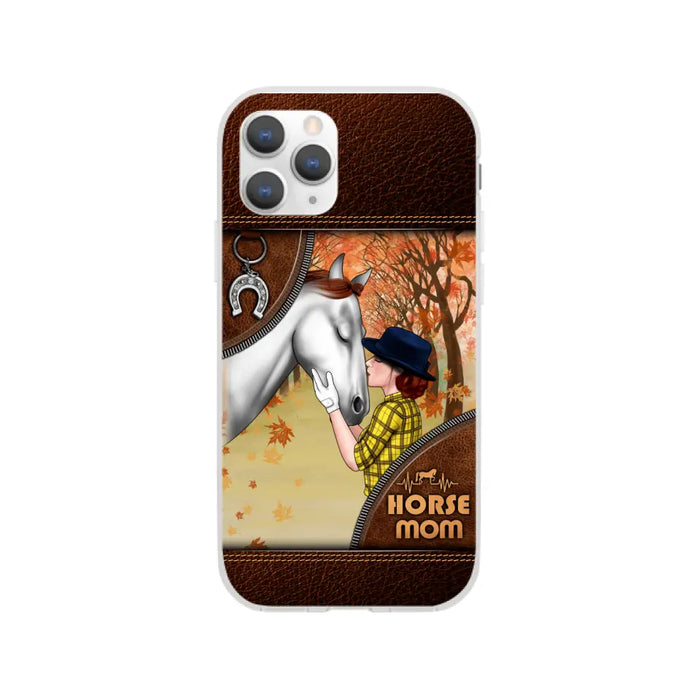 Horse Mom - Personalized Gifts Custom Horse Phone Case for Mom, Horse Lovers, Case For Iphone/Samsung