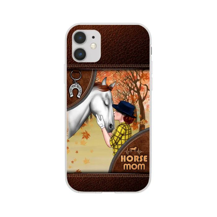 Horse Mom - Personalized Gifts Custom Horse Phone Case for Mom, Horse Lovers, Case For Iphone/Samsung