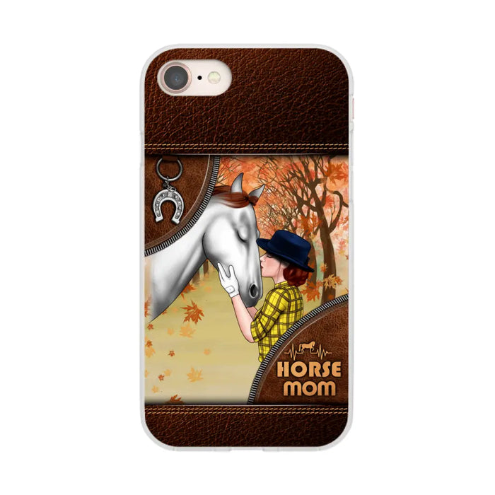 Horse Mom - Personalized Gifts Custom Horse Phone Case for Mom, Horse Lovers, Case For Iphone/Samsung