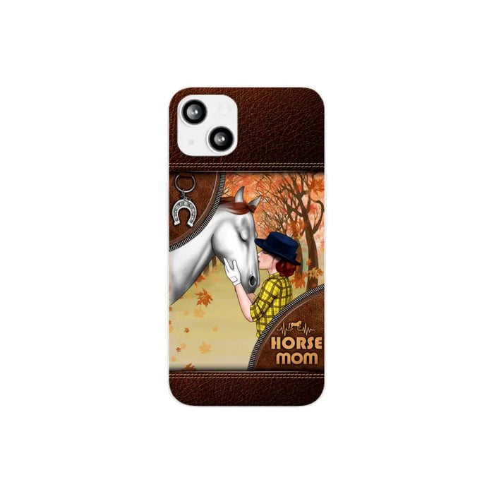 Horse Mom - Personalized Gifts Custom Horse Phone Case for Mom, Horse Lovers, Case For Iphone/Samsung