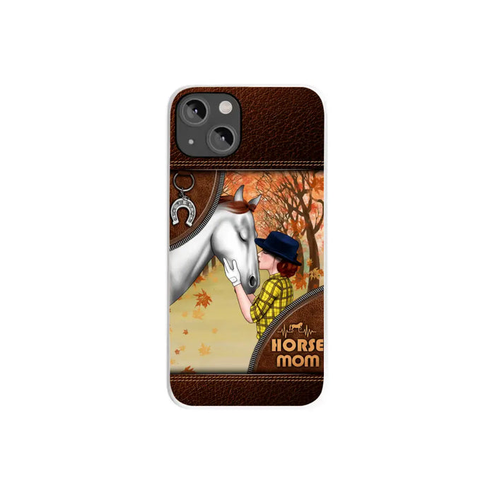 Horse Mom - Personalized Gifts Custom Horse Phone Case for Mom, Horse Lovers, Case For Iphone/Samsung