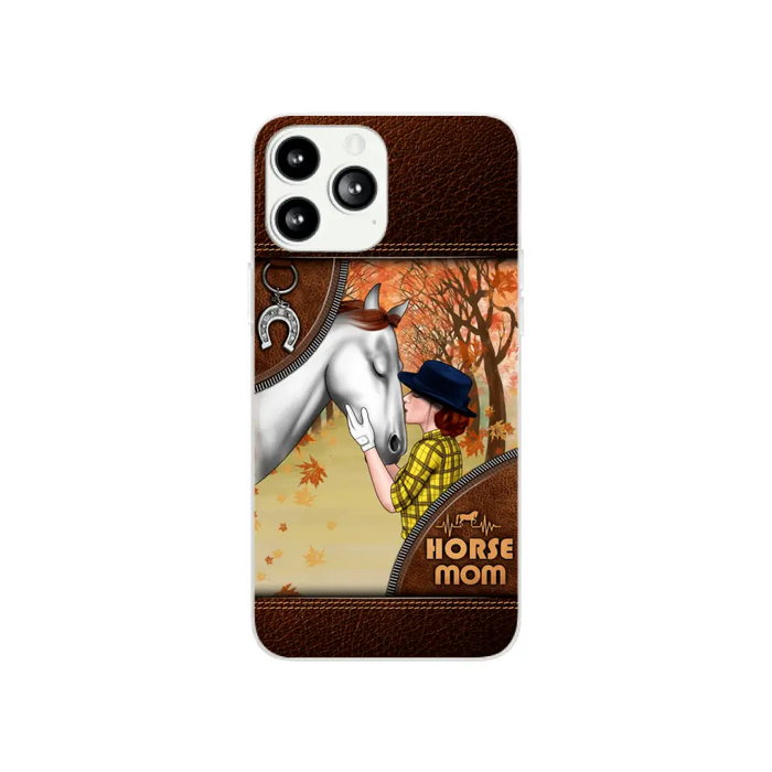 Horse Mom - Personalized Gifts Custom Horse Phone Case for Mom, Horse Lovers, Case For Iphone/Samsung