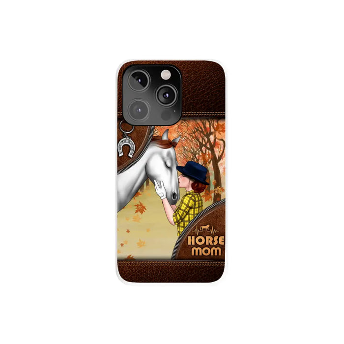 Horse Mom - Personalized Gifts Custom Horse Phone Case for Mom, Horse Lovers, Case For Iphone/Samsung