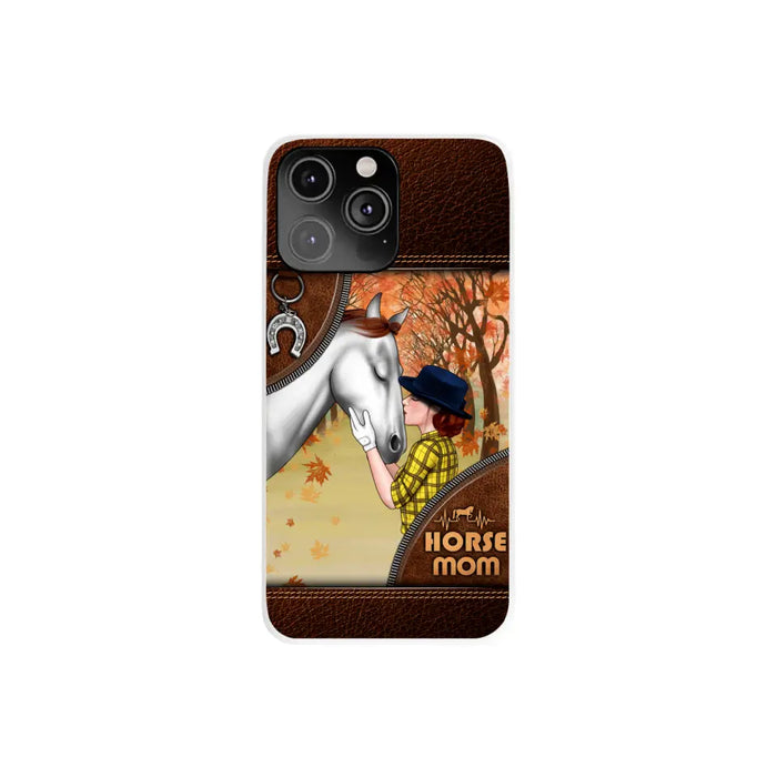 Horse Mom - Personalized Gifts Custom Horse Phone Case for Mom, Horse Lovers, Case For Iphone/Samsung