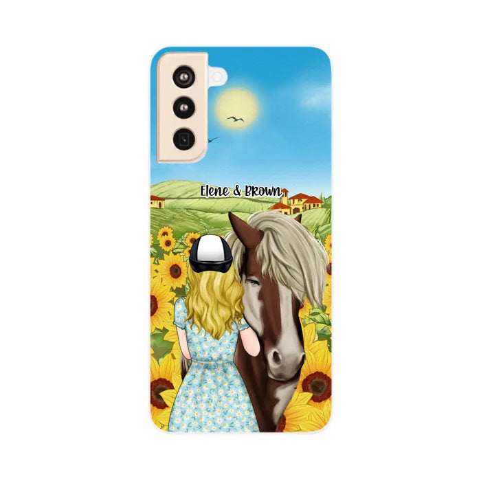 Just a Girl Who Loves Horses - Personalized Gifts Custom Horse Phone Case for Mom, Horse Lovers, Case For Iphone/Samsung