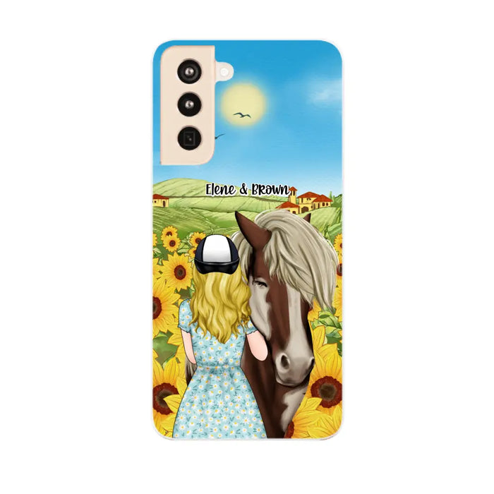 Just a Girl Who Loves Horses - Personalized Gifts Custom Horse Phone Case for Mom, Horse Lovers, Case For Iphone/Samsung