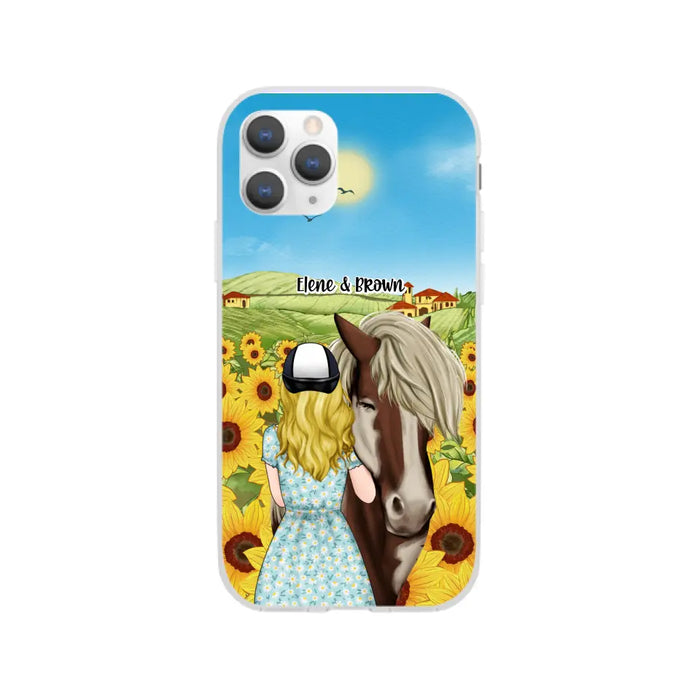 Just a Girl Who Loves Horses - Personalized Gifts Custom Horse Phone Case for Mom, Horse Lovers, Case For Iphone/Samsung