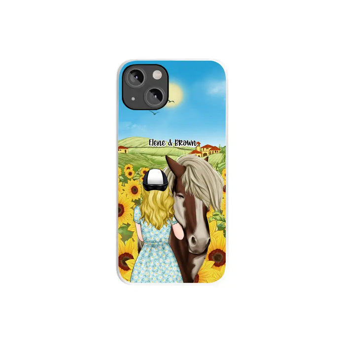 Just a Girl Who Loves Horses - Personalized Gifts Custom Horse Phone Case for Mom, Horse Lovers, Case For Iphone/Samsung