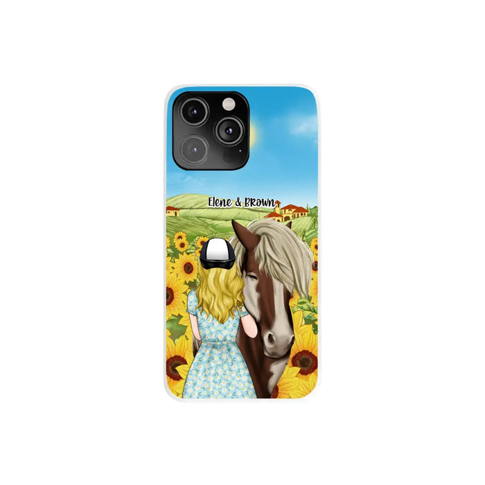 Just a Girl Who Loves Horses - Personalized Gifts Custom Horse Phone Case for Mom, Horse Lovers, Case For Iphone/Samsung