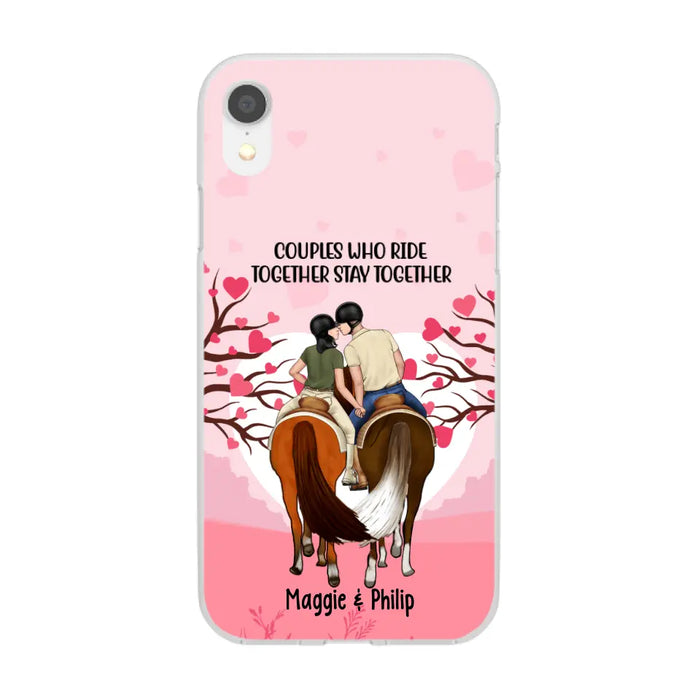 Adventures Together Forever- Personalized Phone Case For Couples, Horseback Riding, Horse Lovers, Case For Iphone/Samsung