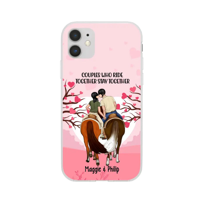 Adventures Together Forever- Personalized Phone Case For Couples, Horseback Riding, Horse Lovers, Case For Iphone/Samsung