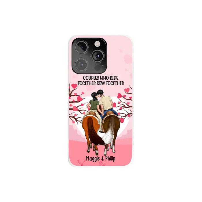 Adventures Together Forever- Personalized Phone Case For Couples, Horseback Riding, Horse Lovers, Case For Iphone/Samsung