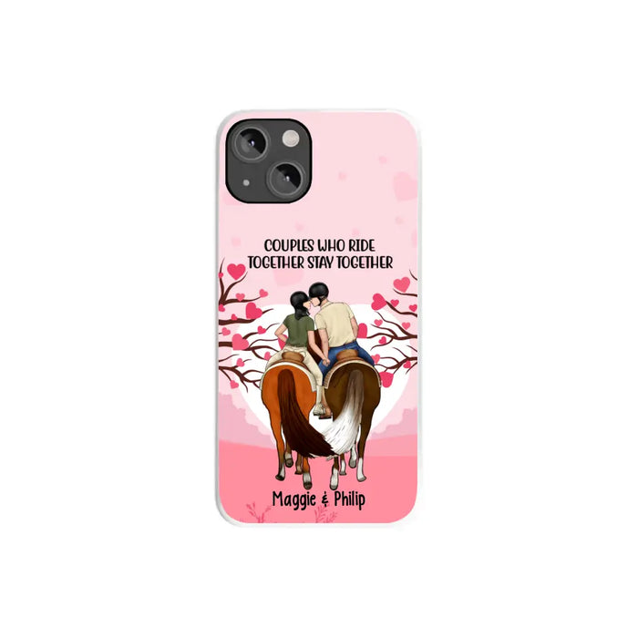 Adventures Together Forever- Personalized Phone Case For Couples, Horseback Riding, Horse Lovers, Case For Iphone/Samsung