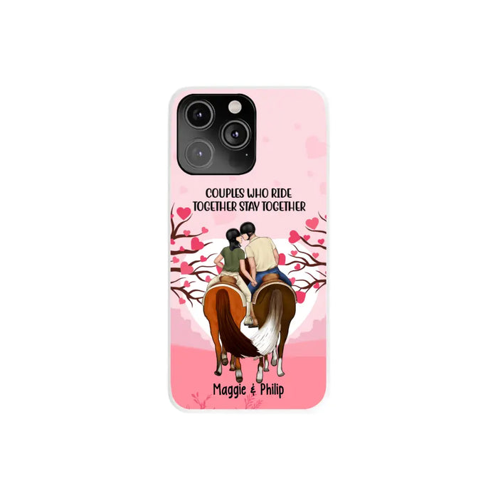 Adventures Together Forever- Personalized Phone Case For Couples, Horseback Riding, Horse Lovers, Case For Iphone/Samsung