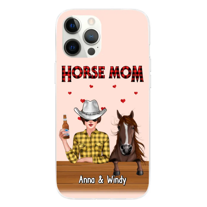 Personalized Gifts - Custom Horse Phone Case for Horse Mom and Horse Lovers, Case For Iphone/Samsung