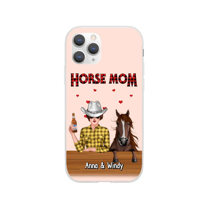 Personalized Gifts - Custom Horse Phone Case for Horse Mom and Horse Lovers, Case For Iphone/Samsung