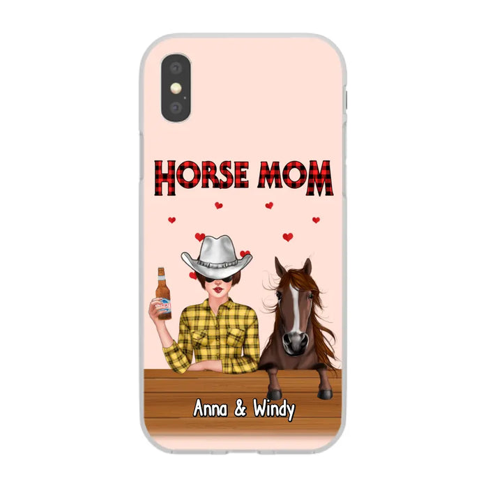 Personalized Gifts - Custom Horse Phone Case for Horse Mom and Horse Lovers, Case For Iphone/Samsung