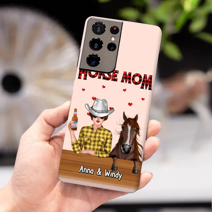 Personalized Gifts - Custom Horse Phone Case for Horse Mom and Horse Lovers, Case For Iphone/Samsung