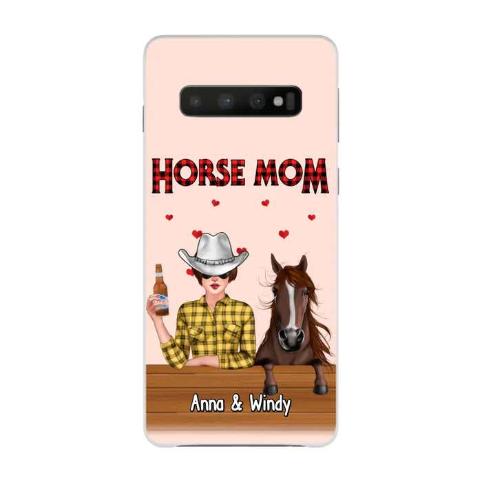 Personalized Gifts - Custom Horse Phone Case for Horse Mom and Horse Lovers, Case For Iphone/Samsung