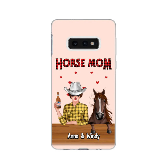 Personalized Gifts - Custom Horse Phone Case for Horse Mom and Horse Lovers, Case For Iphone/Samsung