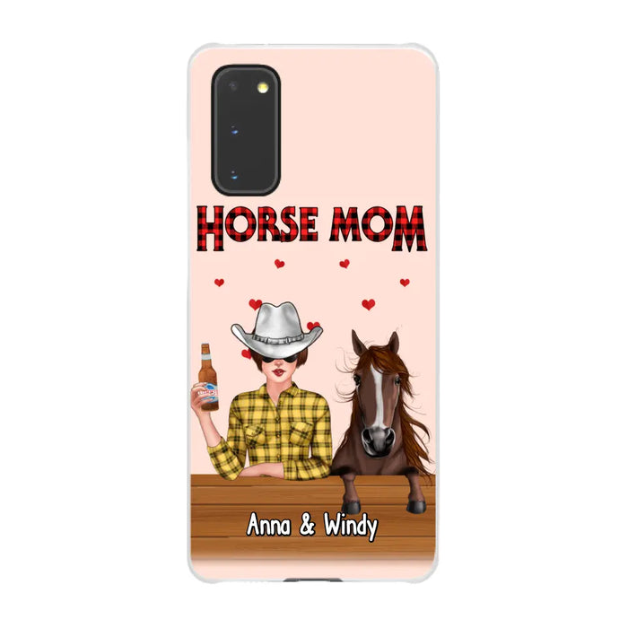 Personalized Gifts - Custom Horse Phone Case for Horse Mom and Horse Lovers, Case For Iphone/Samsung