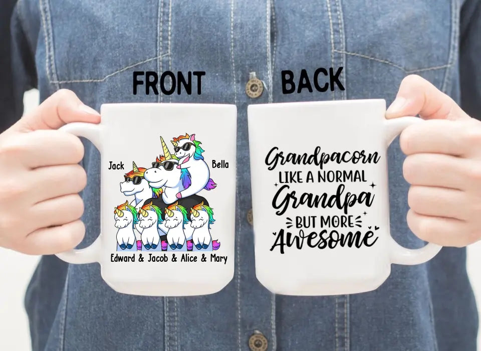 Personalized Mug, Grandpacorn, Like A Normal Grandpa, Gift for Grandpa