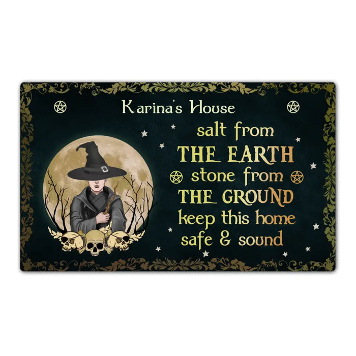 Salt From the Earth Stone From the Ground - Personalized Gifts Custom Doormat For Her, Gift For Witches