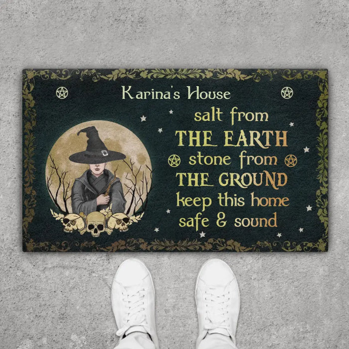 Salt From the Earth Stone From the Ground - Personalized Gifts Custom Doormat For Her, Gift For Witches