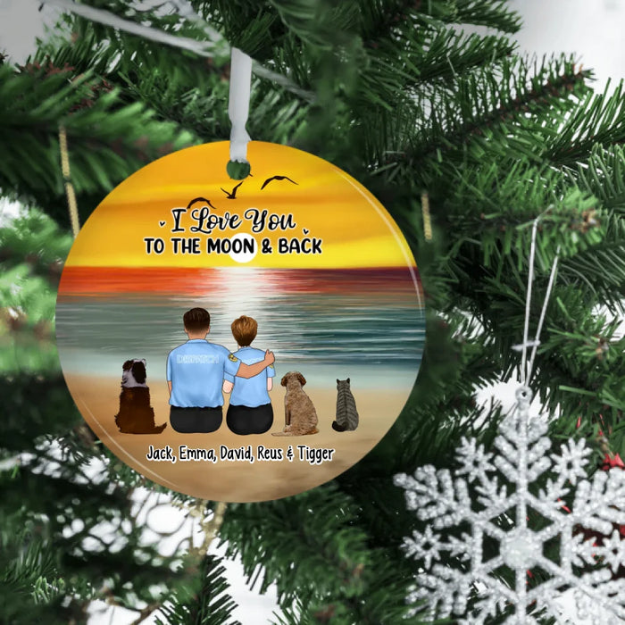 You, Me, and the Dogs - Personalized Gifts Custom Ornament For First Responder Couples, For Pet Lovers