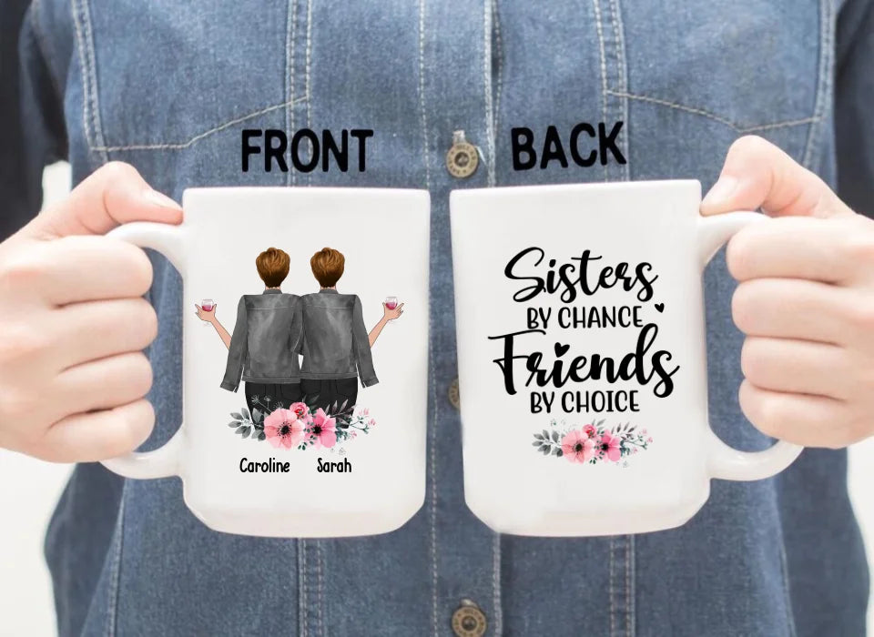 Personalized Forever Friend Mug, Besties Forever, Custom Girls On Mug, Gifts for Sisters, Best Friends