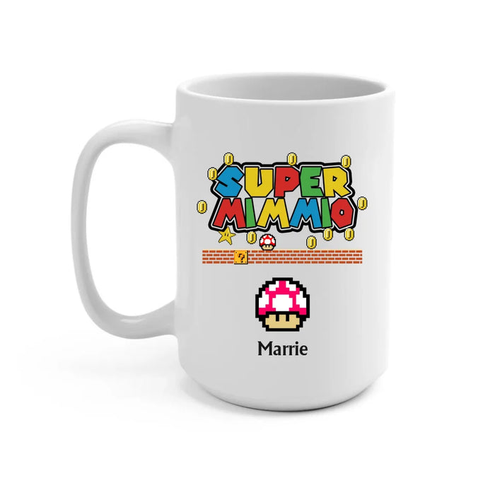 Super Mommio Funny Mug - Personalized Gifts Custom Mushroom Mug for Mom