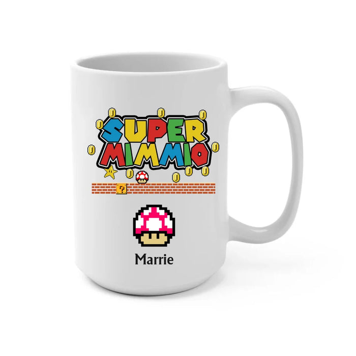 Super Mommio Funny Mug - Personalized Gifts Custom Mushroom Mug for Mom