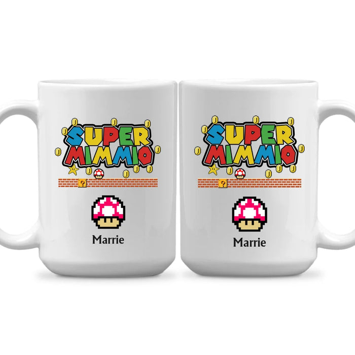 Super Mommio Funny Mug - Personalized Gifts Custom Mushroom Mug for Mom