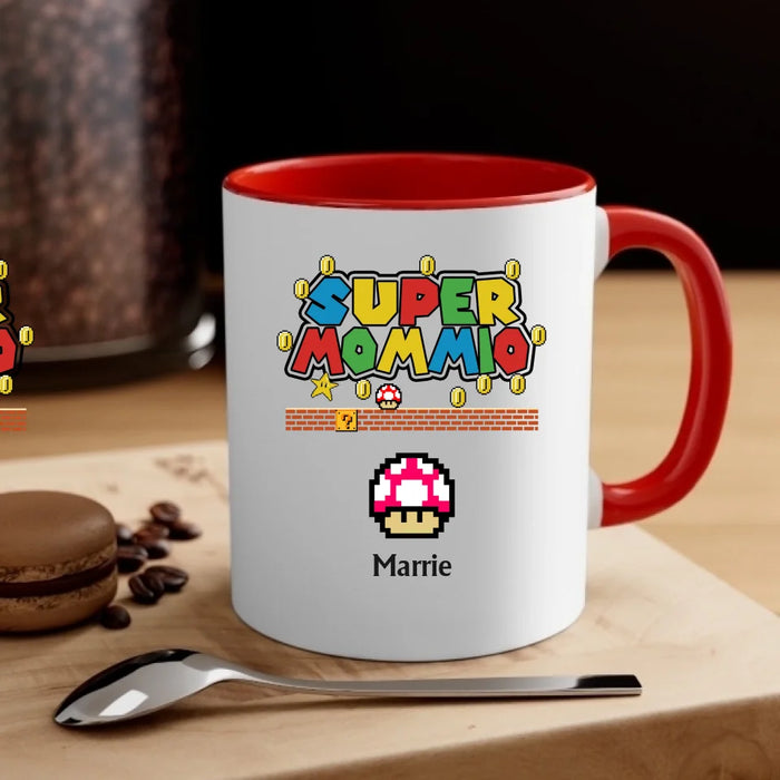 Personalized Super Mommio Mug, Custom Funny Mommio Mug, Mother's Day Mommio Gift Mug, Gamer Mommio Coffee Mug