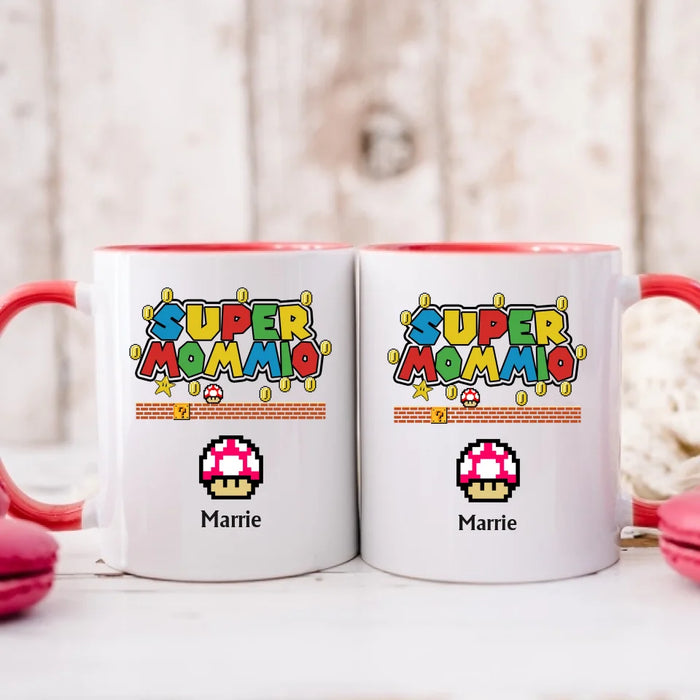 Personalized Super Mommio Mug, Custom Funny Mommio Mug, Mother's Day Mommio Gift Mug, Gamer Mommio Coffee Mug