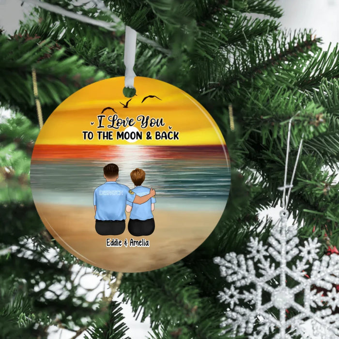 Personalized You Will Forever Be My Always Ornament, Custom First Responder Couple Christmas Ornament, Couple Portrait, Firefighter, Nurse, Police Officer, Military, EMS