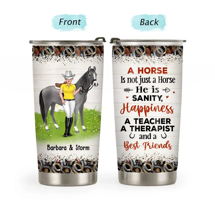 Personalized Horse Best Friends Tumbler, Custom Horse Girl Tumbler, Gift For Horse Lovers