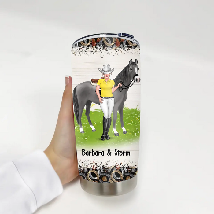 Personalized Horse Best Friends Tumbler, Custom Horse Girl Tumbler, Gift For Horse Lovers