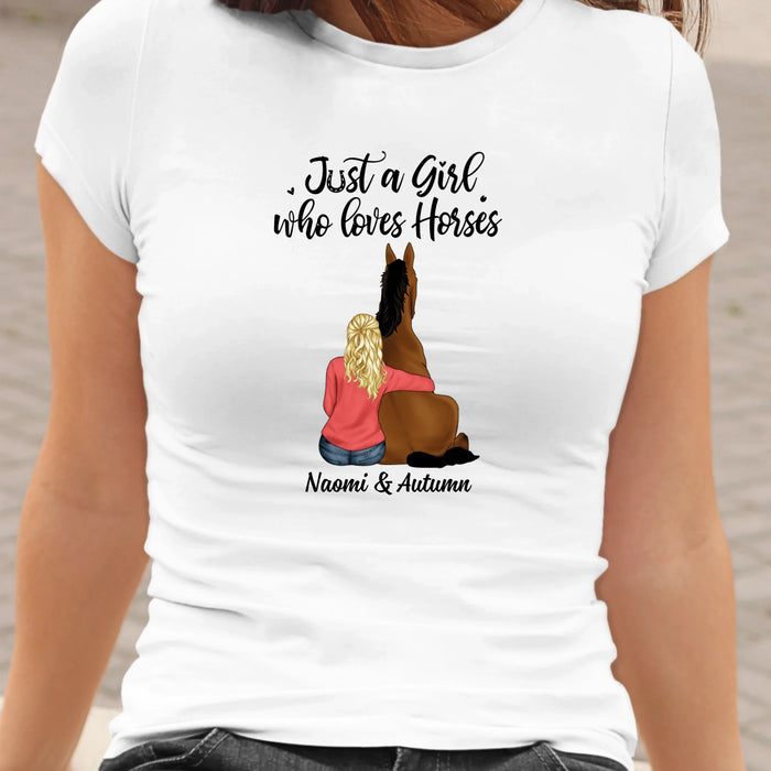 Personalized Life Is Better With Horses Shirt, Custom Girl with Her Horse Shirt, Gifts for Horse Lovers