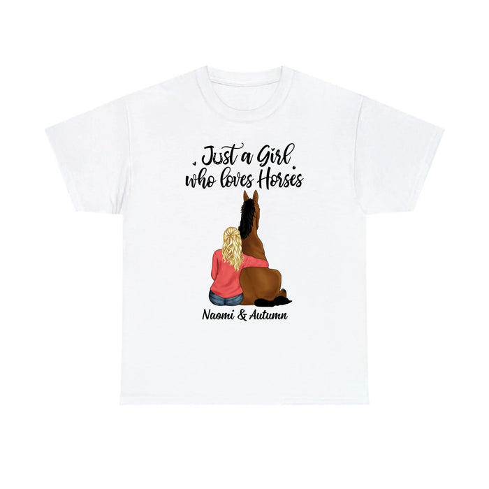 Personalized Life Is Better With Horses Shirt, Custom Girl with Her Horse Shirt, Gifts for Horse Lovers