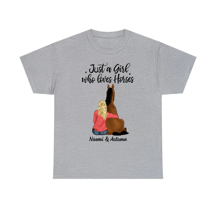Personalized Life Is Better With Horses Shirt, Custom Girl with Her Horse Shirt, Gifts for Horse Lovers