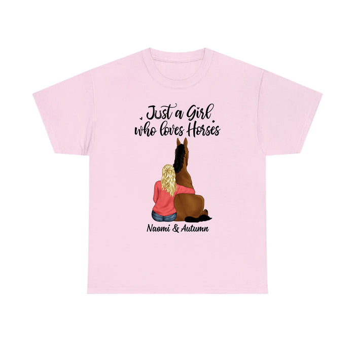 Personalized Life Is Better With Horses Shirt, Custom Girl with Her Horse Shirt, Gifts for Horse Lovers