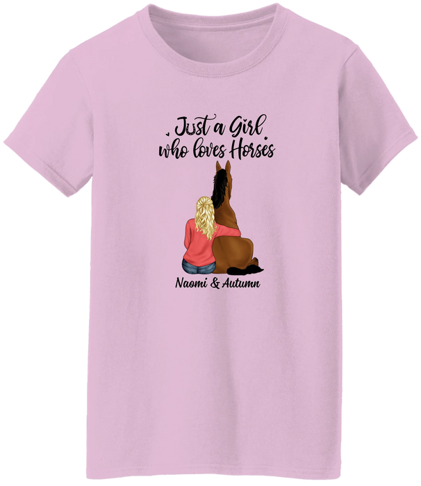 Personalized Life Is Better With Horses Shirt, Custom Girl with Her Horse Shirt, Gifts for Horse Lovers