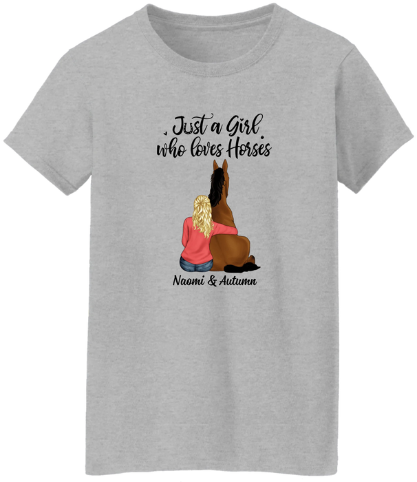 Personalized Life Is Better With Horses Shirt, Custom Girl with Her Horse Shirt, Gifts for Horse Lovers